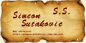Simeon Šutaković vizit kartica